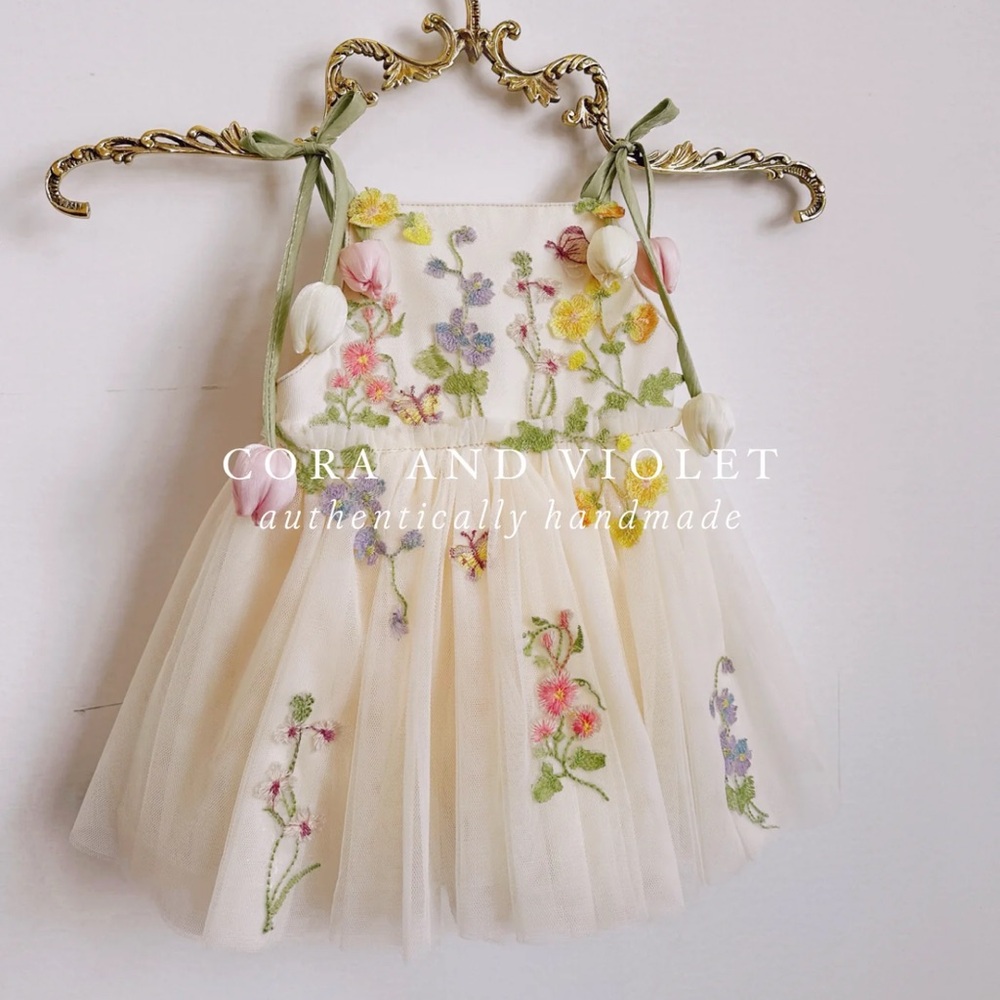 Handmade Floral Embroidered Dress